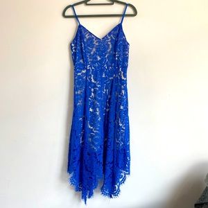 Blue lace dress
